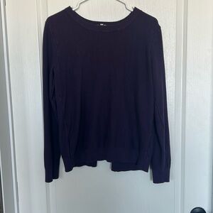 41 Throne Purple Sweater with lace back